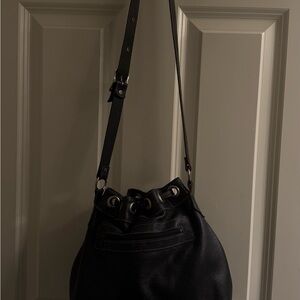 Harley-Davidson Black Leather Shoulder Bag or
Cross body adjustable strap